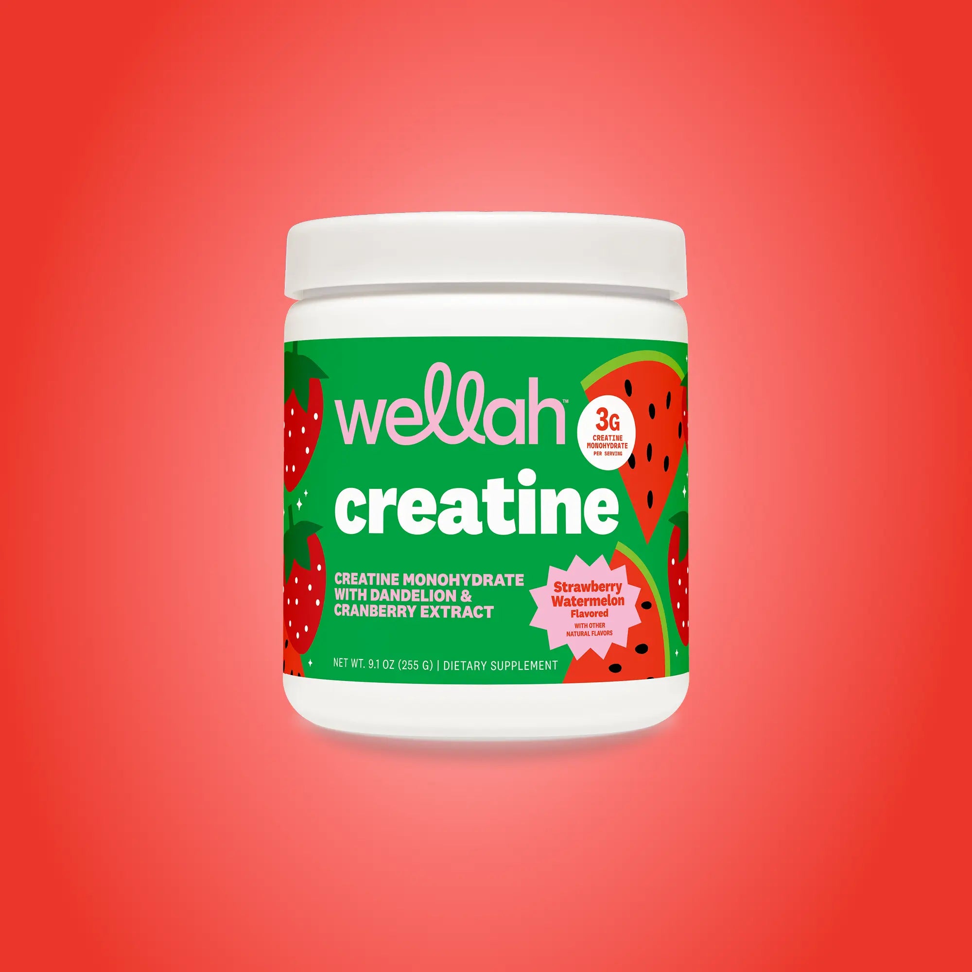 Wellah Nutrition Creatine Monohydrate - 50 Servings, 3G Creatine, Supports Energy, Muscle Recovery & Strength, Cognitive Health Dietary Supplement Powder Fitness