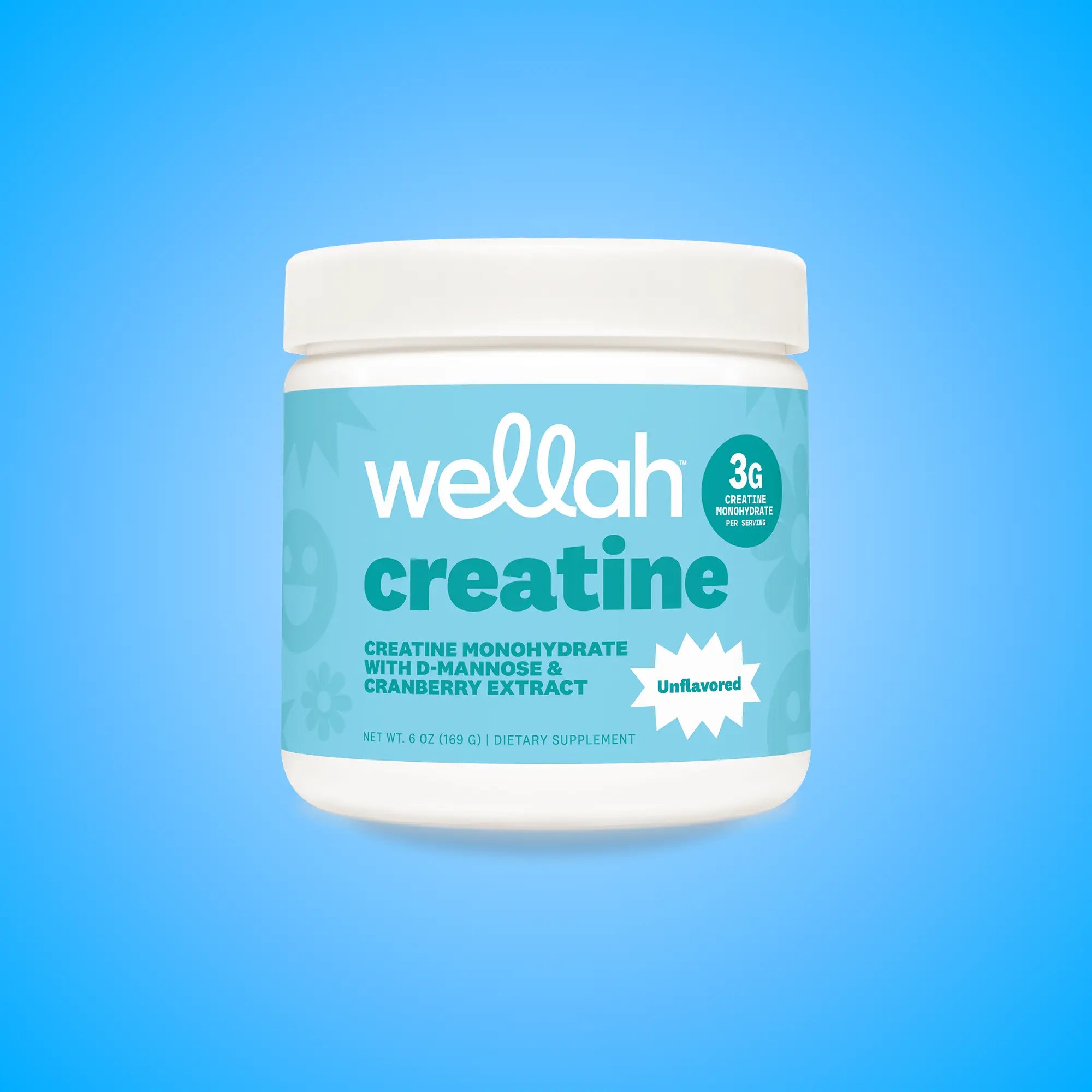 Wellah Nutrition Creatine Monohydrate - 50 Servings, 3G Creatine, Supports Energy, Muscle Recovery & Strength, Cognitive Health Dietary Supplement Powder Fitness