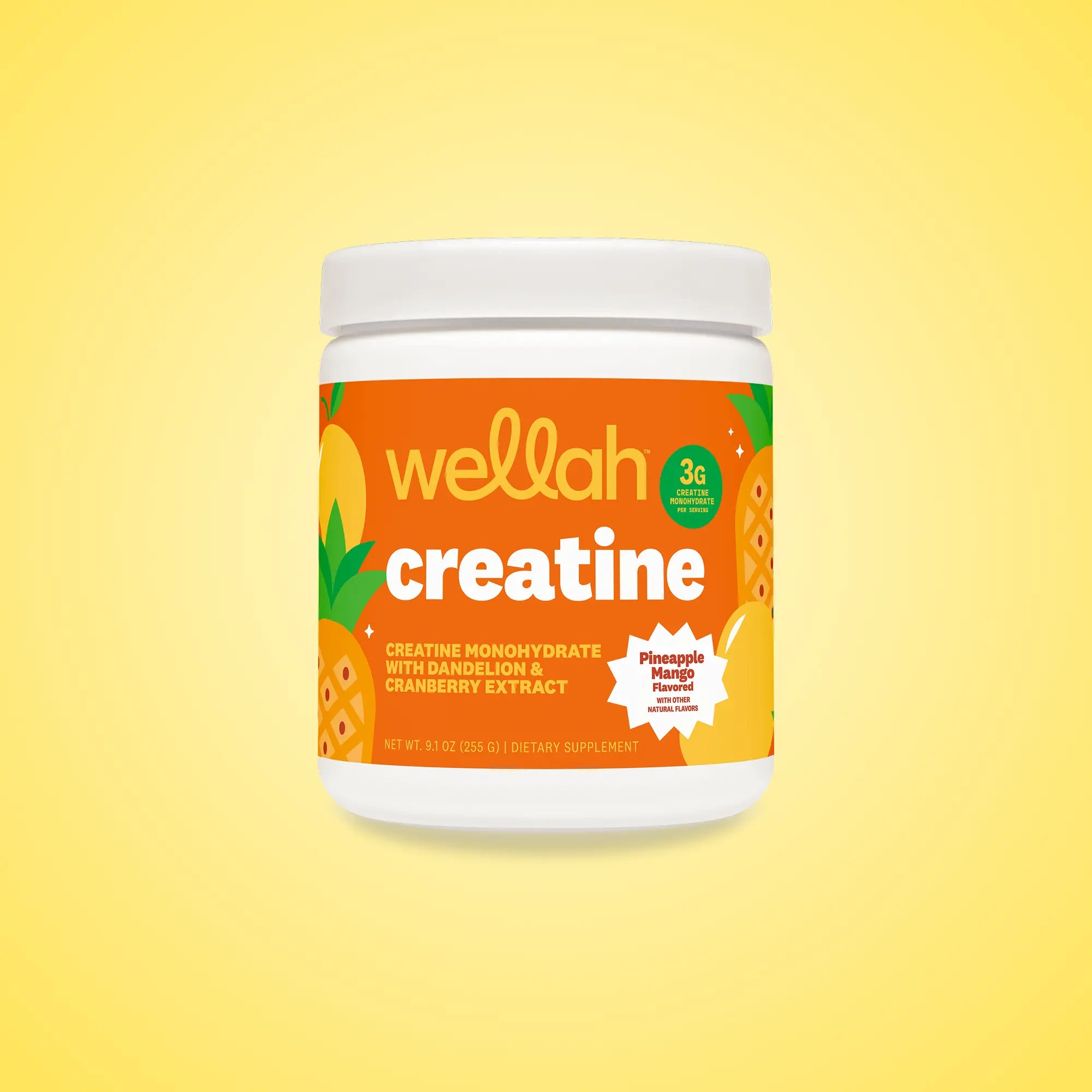 Wellah Nutrition Creatine Monohydrate - 50 Servings, 3G Creatine, Supports Energy, Muscle Recovery & Strength, Cognitive Health Dietary Supplement Powder Fitness