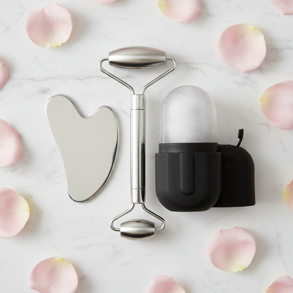 Gua Sha & Face Roller Sculpting Set