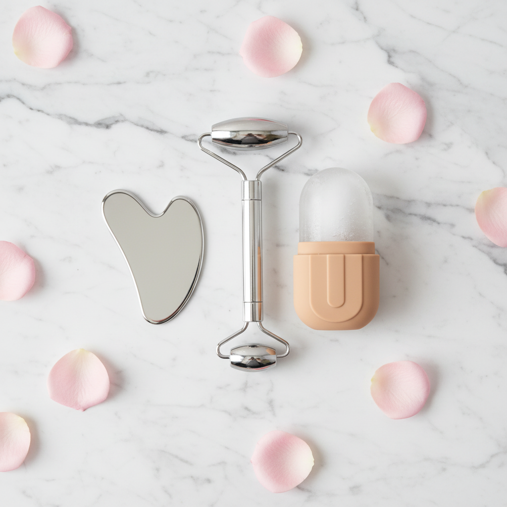 Gua Sha & Face Roller Sculpting Set
