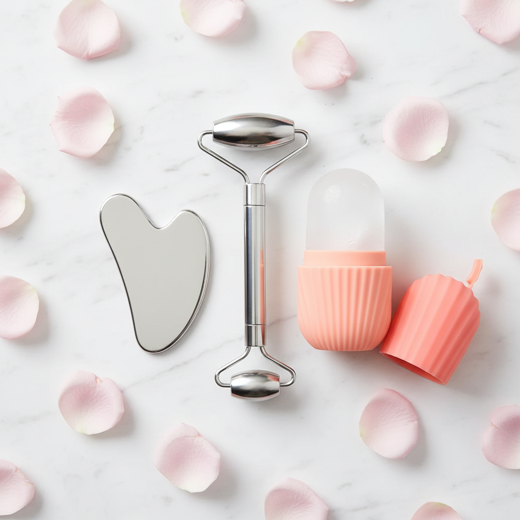 Gua Sha & Face Roller Sculpting Set