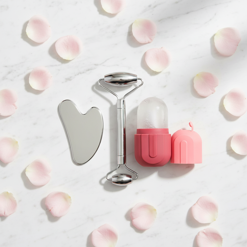 Gua Sha & Face Roller Sculpting Set