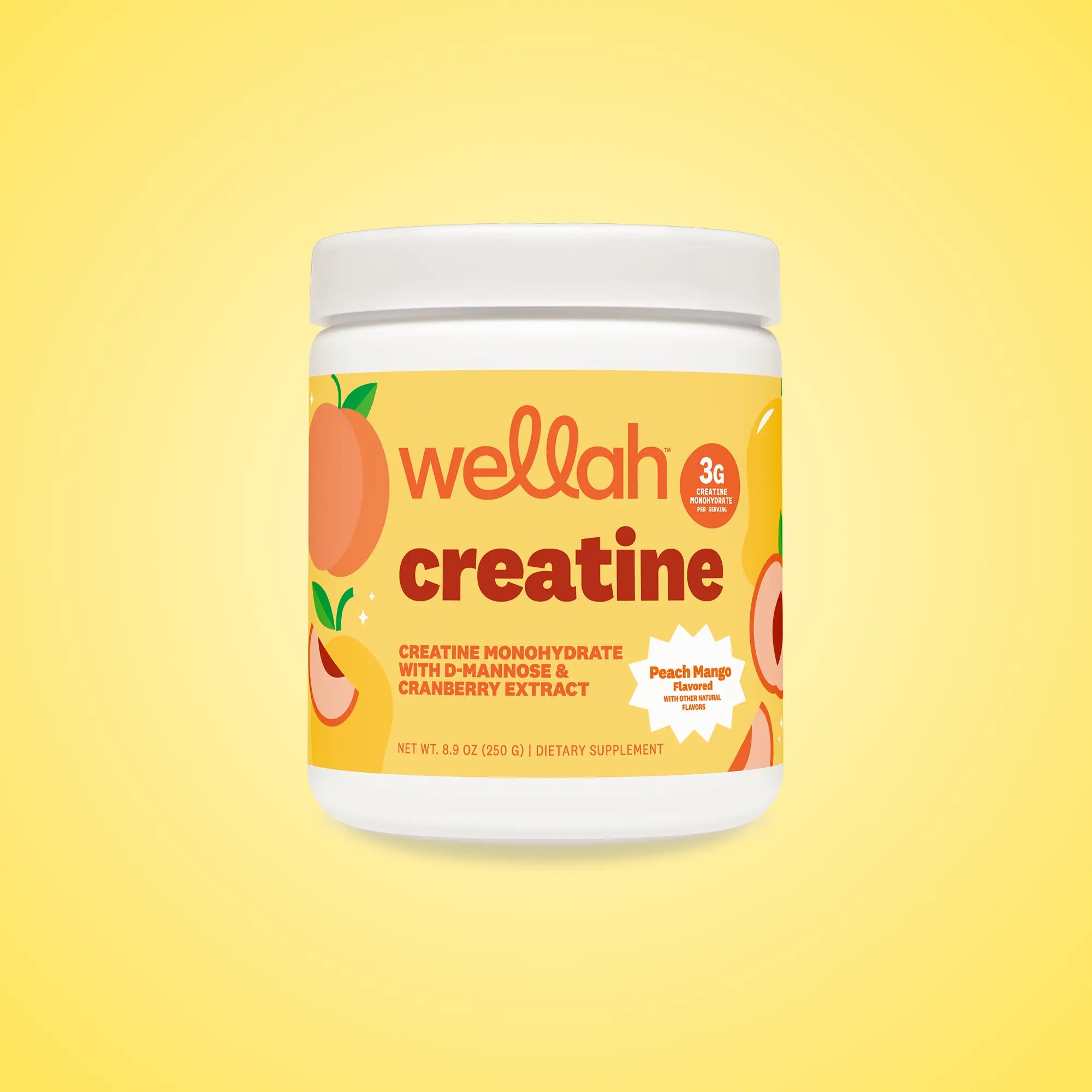 Wellah Nutrition Creatine Monohydrate - 50 Servings, 3G Creatine, Supports Energy, Muscle Recovery & Strength, Cognitive Health Dietary Supplement Powder Fitness