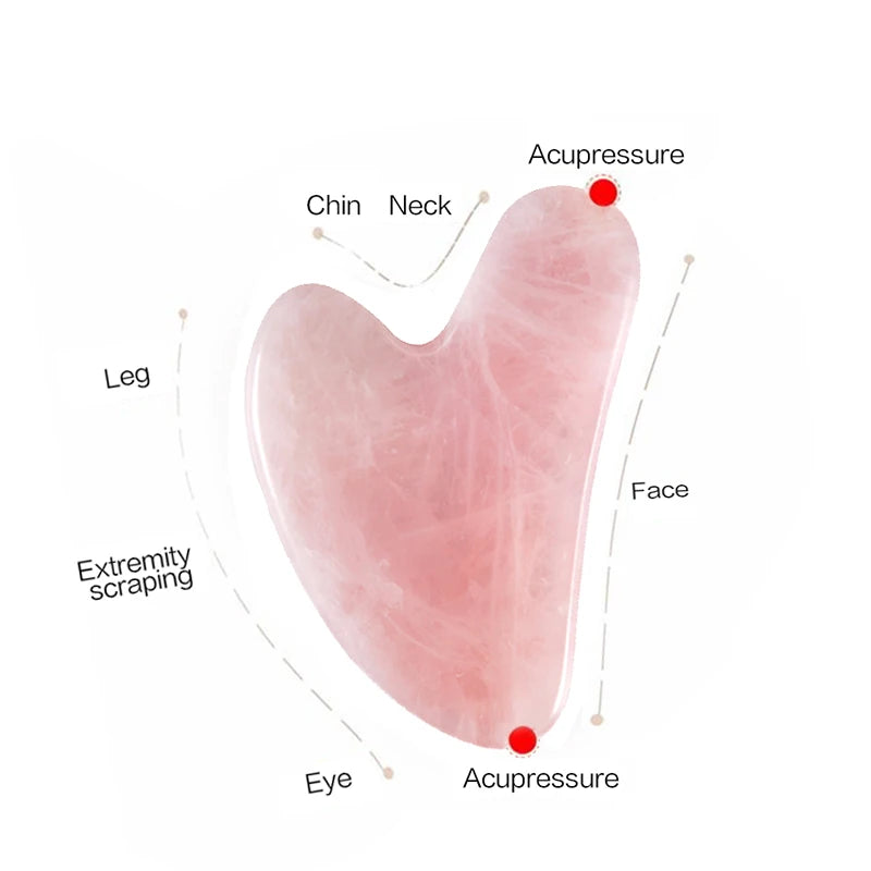 Rose Quartz Gua Sha Facial Massager