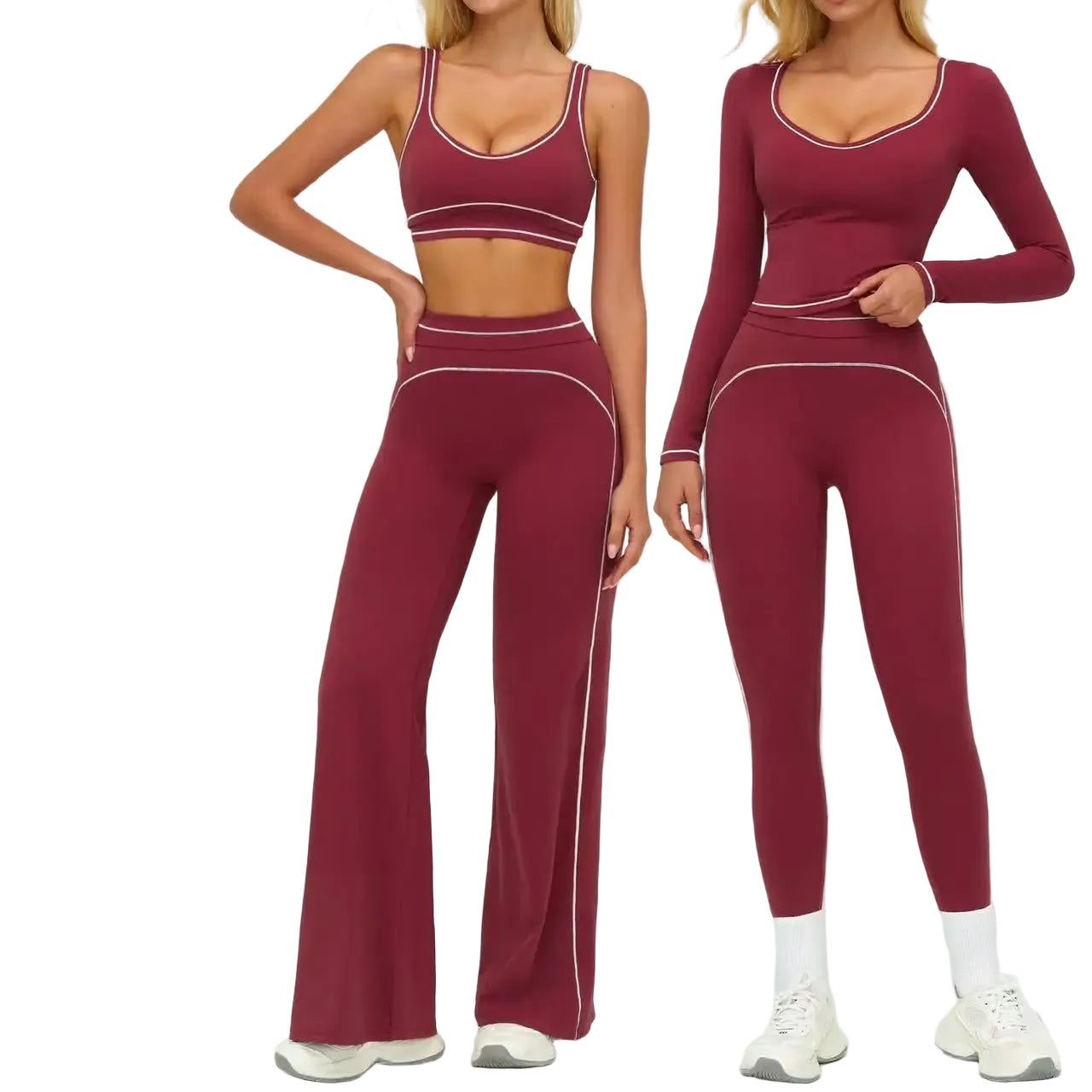 Women's Sexy 2-Piece Sports Bra & High Waist Leggings Set