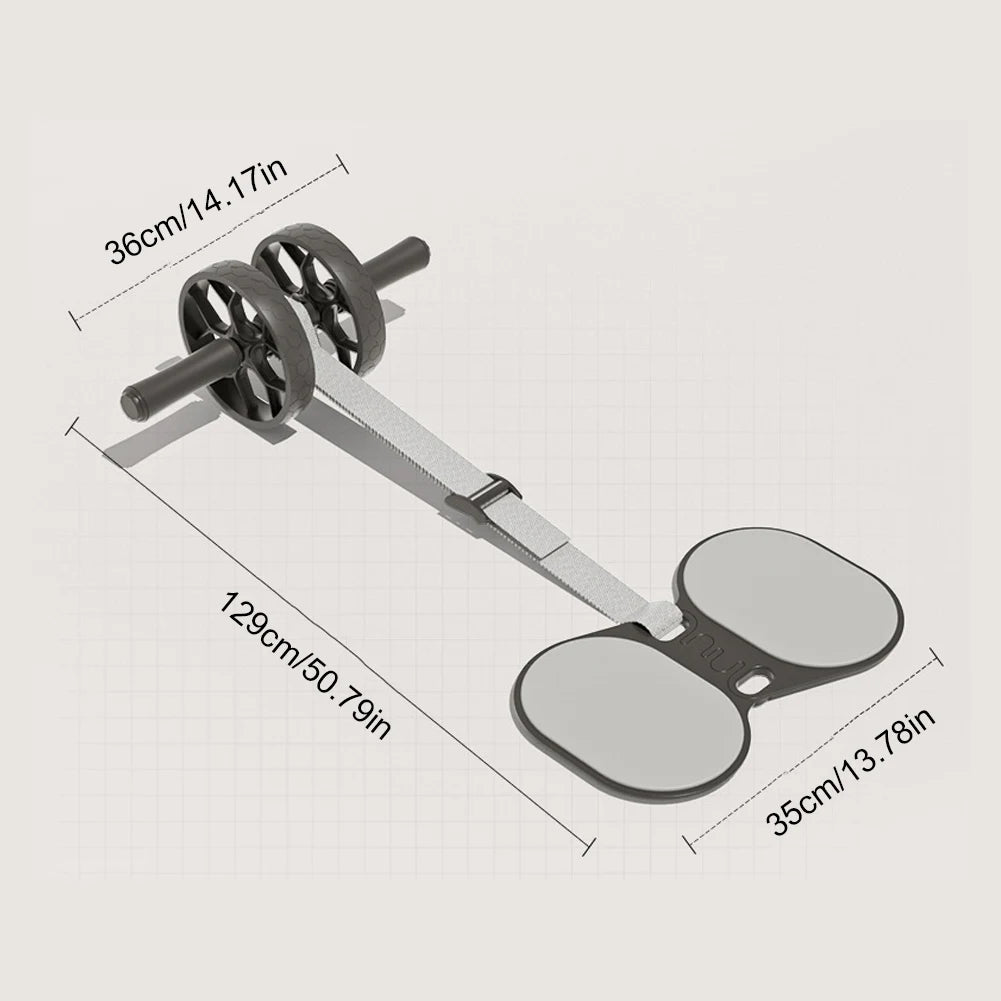 Ab Roller Wheel with Resistance Band & Mat