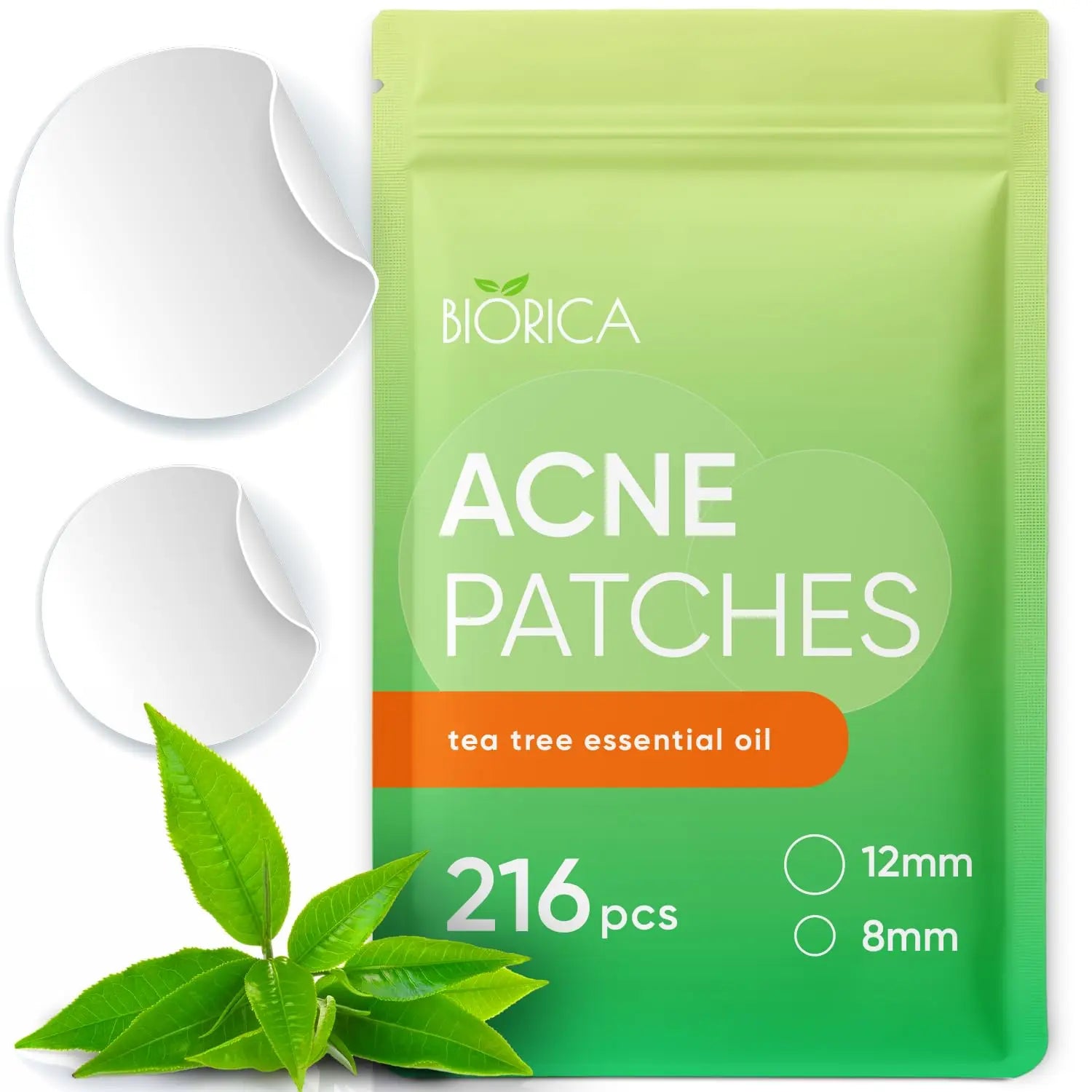 Hydrocolloid Acne Patches with Tea Tree Oil — 216 Pcs