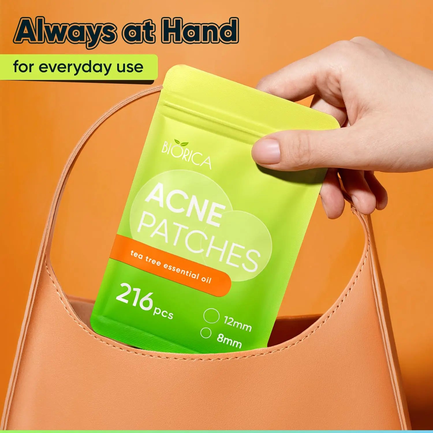 Hydrocolloid Acne Patches with Tea Tree Oil — 216 Pcs