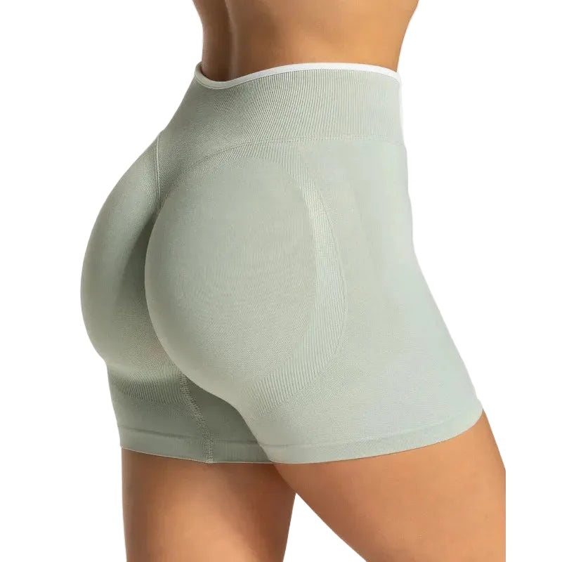 Women's Seamless Color Block Gym Shorts