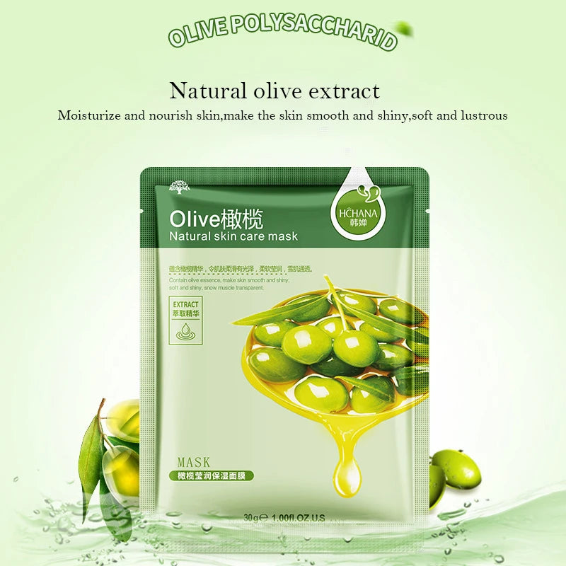 Korean Hydrating Fruit Face Masks — 30 Pcs