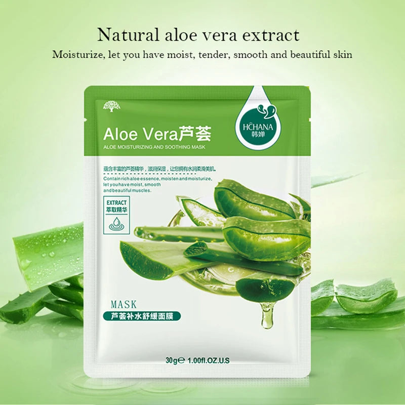 Korean Hydrating Fruit Face Masks — 30 Pcs