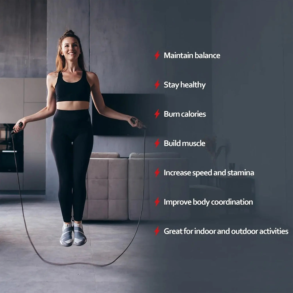Adjustable-Pro Speed Jump Rope, Tangle-Free Skipping Rope with Ball Bearing Swivel & Ergonomic Handles for Women, Men & Kids, Home, School & Gym Workouts #Summervibes