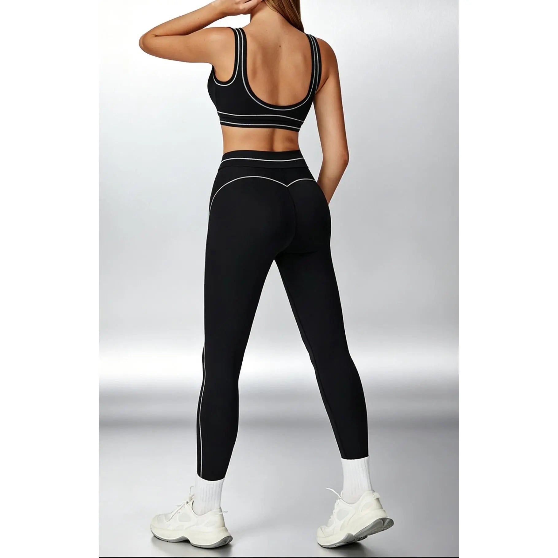 Women'S Two-Piece Sports Suit, Comfortable Activewear, Suitable for Fitness and Gym, Everyday Sportswear, Summer Sportswear, Yoga Pants, Sporty Casual Seamless Design Clothes Gamis Top Top
