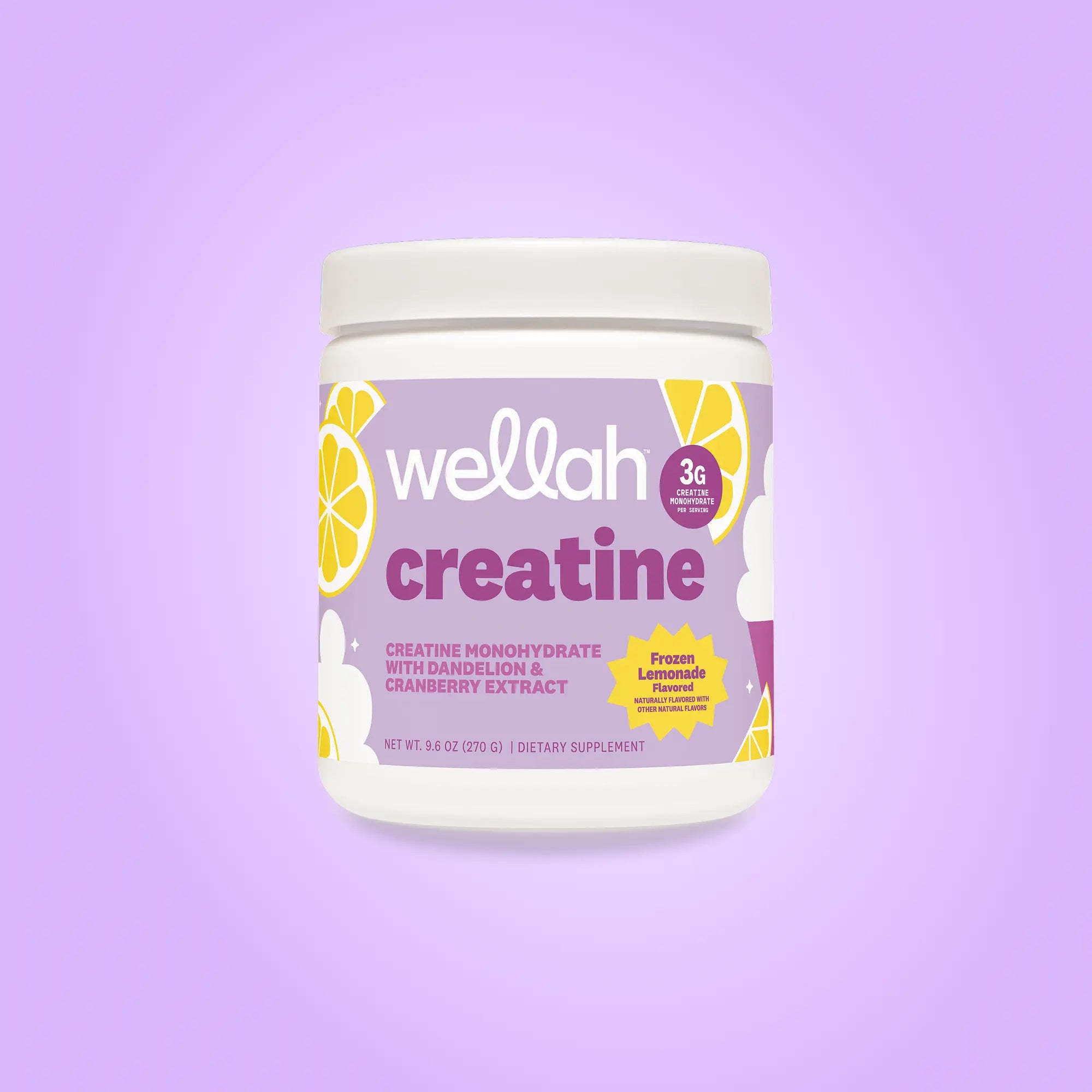 Wellah Nutrition Creatine Monohydrate - 50 Servings, 3G Creatine, Supports Energy, Muscle Recovery & Strength, Cognitive Health Dietary Supplement Powder Fitness