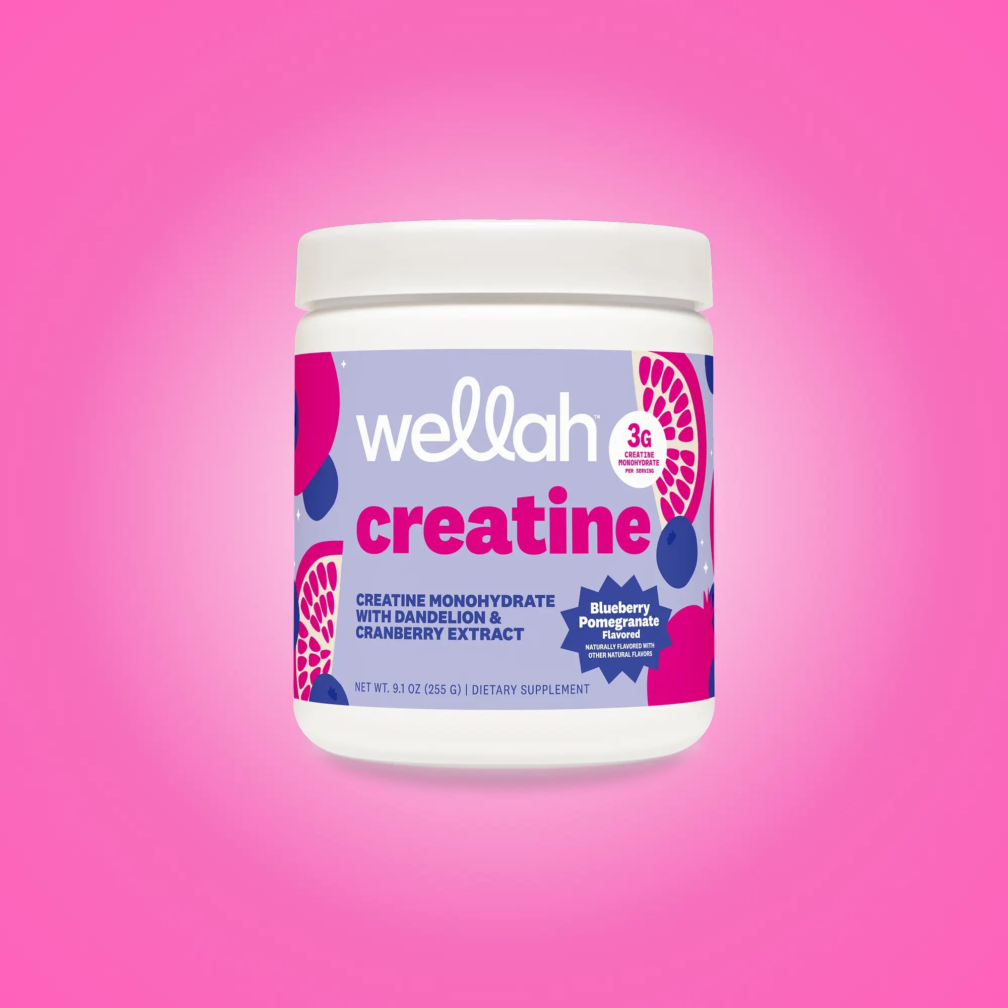 Wellah Nutrition Creatine Monohydrate - 50 Servings, 3G Creatine, Supports Energy, Muscle Recovery & Strength, Cognitive Health Dietary Supplement Powder Fitness